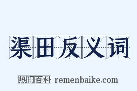 渠田反义词是什么意思的图片